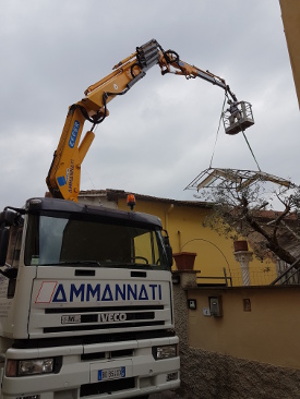 Il 15 settembre u.s. siamo intervenuti urgentemente con ns autocarro con gru e piattaforma aerea mod Iveco 240E42,  per la messa in sicurezza e demolizione del tetto di un capannone caduto in Via de Barbi a Pistoia. 